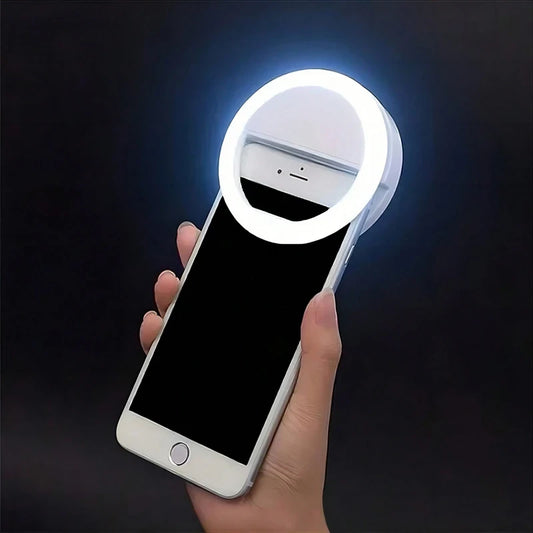 Clip-On USB Rechargeable LED Selfie Ring Light